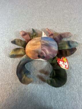 1996 Ty Beanie Babies Claude the Crab Tie-Dye Plush with Tags